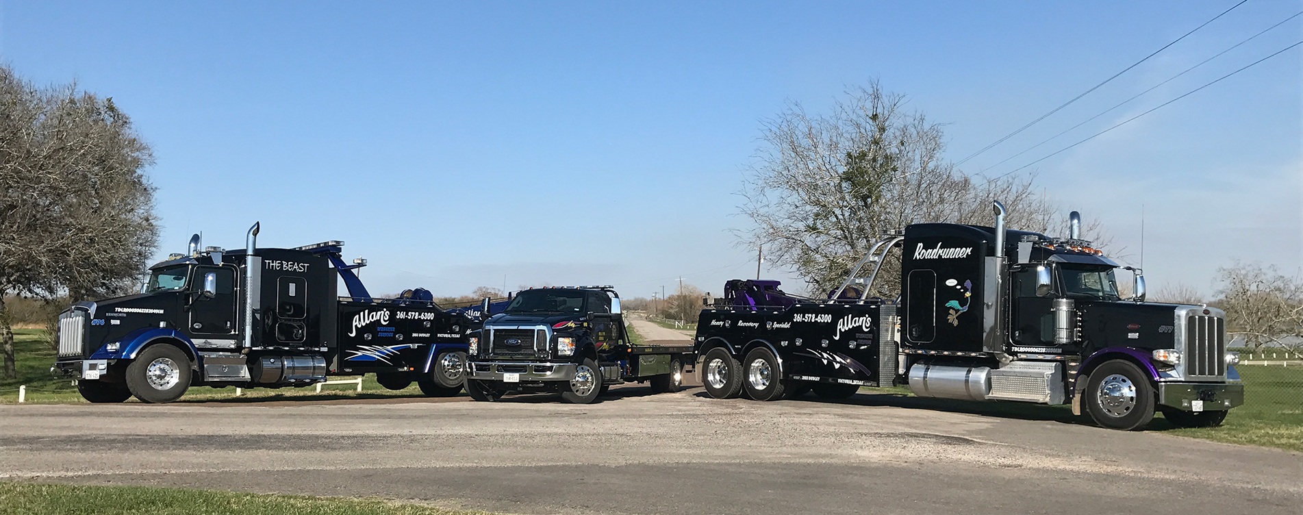 group of trucks